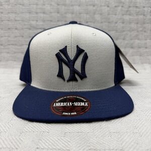 American Needle Hat Cap Snap Back Blue One Size New York Yankees Mens